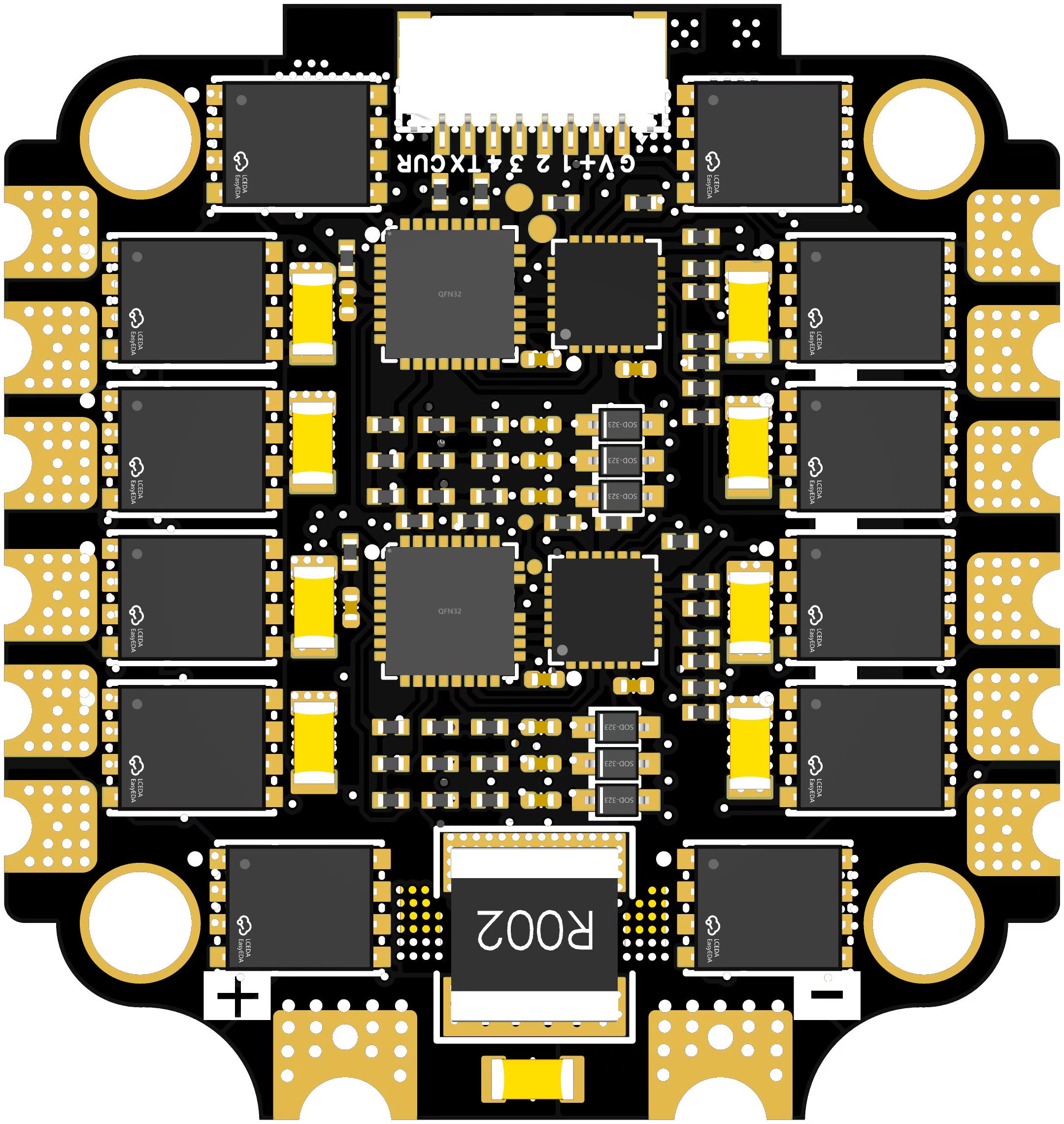 Tustin 60A 4-in-1 ESC back side